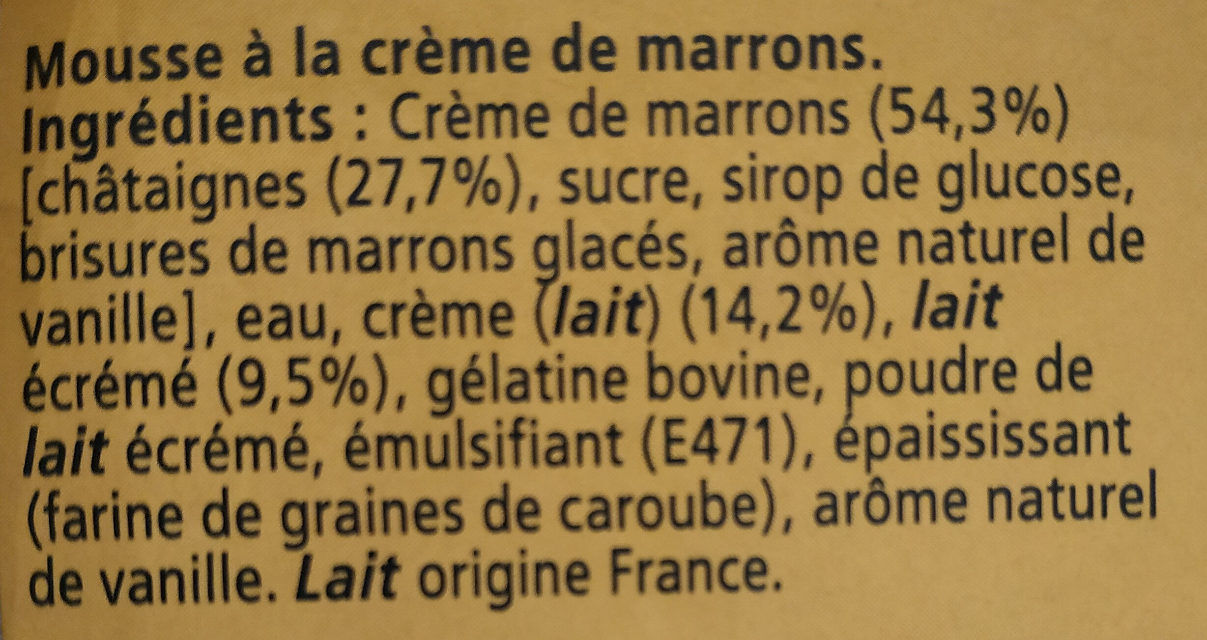 MaronSui's - Ingredients - fr