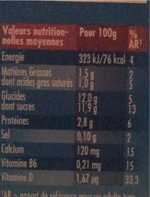 Actimel goût fraise - Nutrition facts - fr