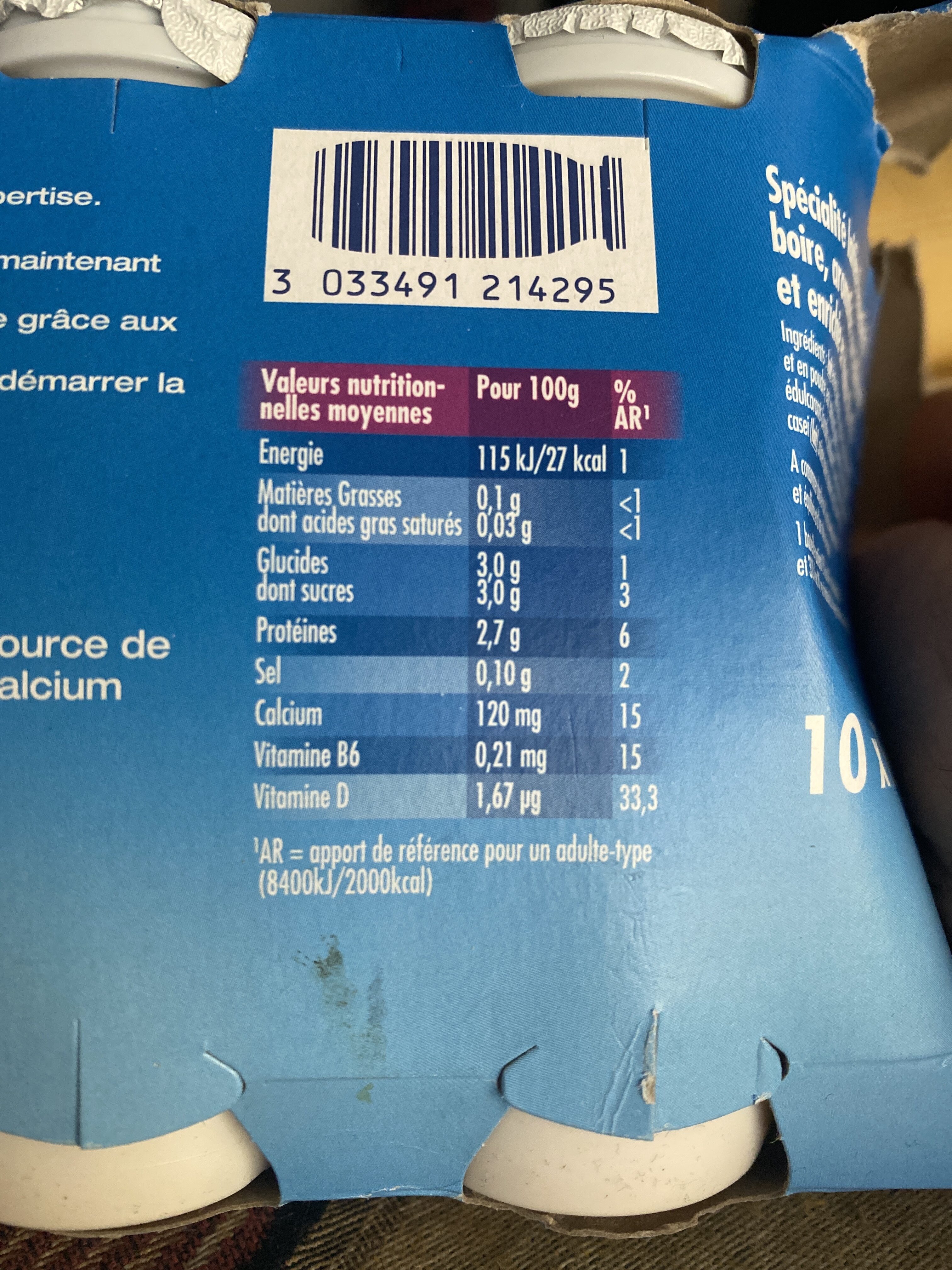 Actimel 0% - Ingredients - fr