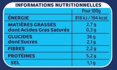 Mini gnocchi a poeler 300g - Nutrition facts