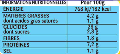 Lustucru tortellini a poeler jambon emmental 300g - Nutrition facts - fr