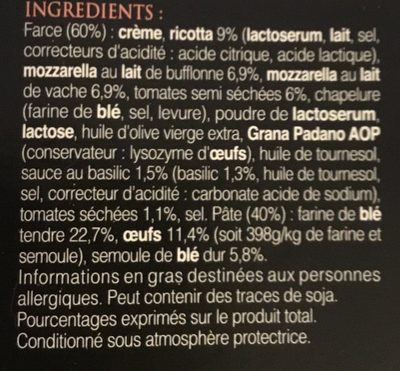 Garofalo Mozzarella - Ingredients - fr