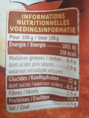 Girasoli Potimarron Champignons - Nutrition facts