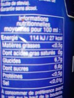 Lorina mojito ciron vert - Nutrition facts - fr