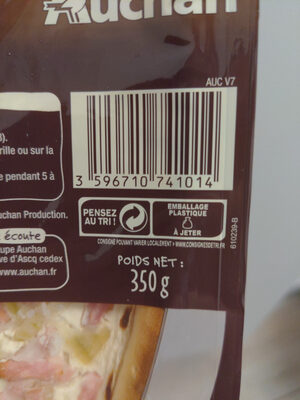 Tarte flambée alsacienne - Recycling instructions and/or packaging information