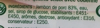 Jambon à griller 2 tranches - Ingredients - fr