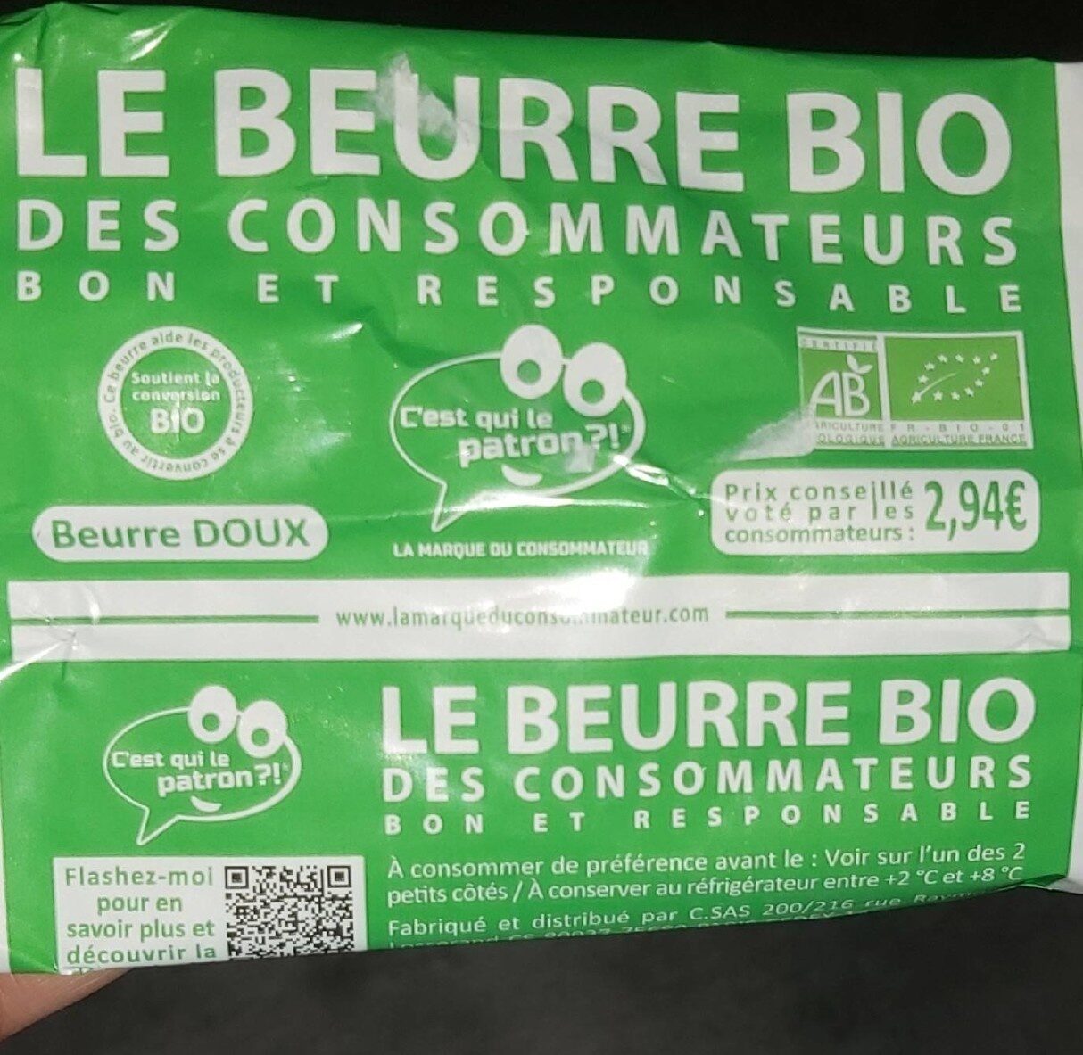 Le beurre  Bio - Product - fr