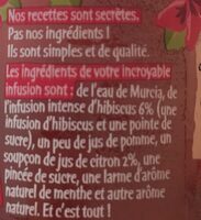 L'incroyable infusion d'hibiscus 33cl - Ingredients - fr