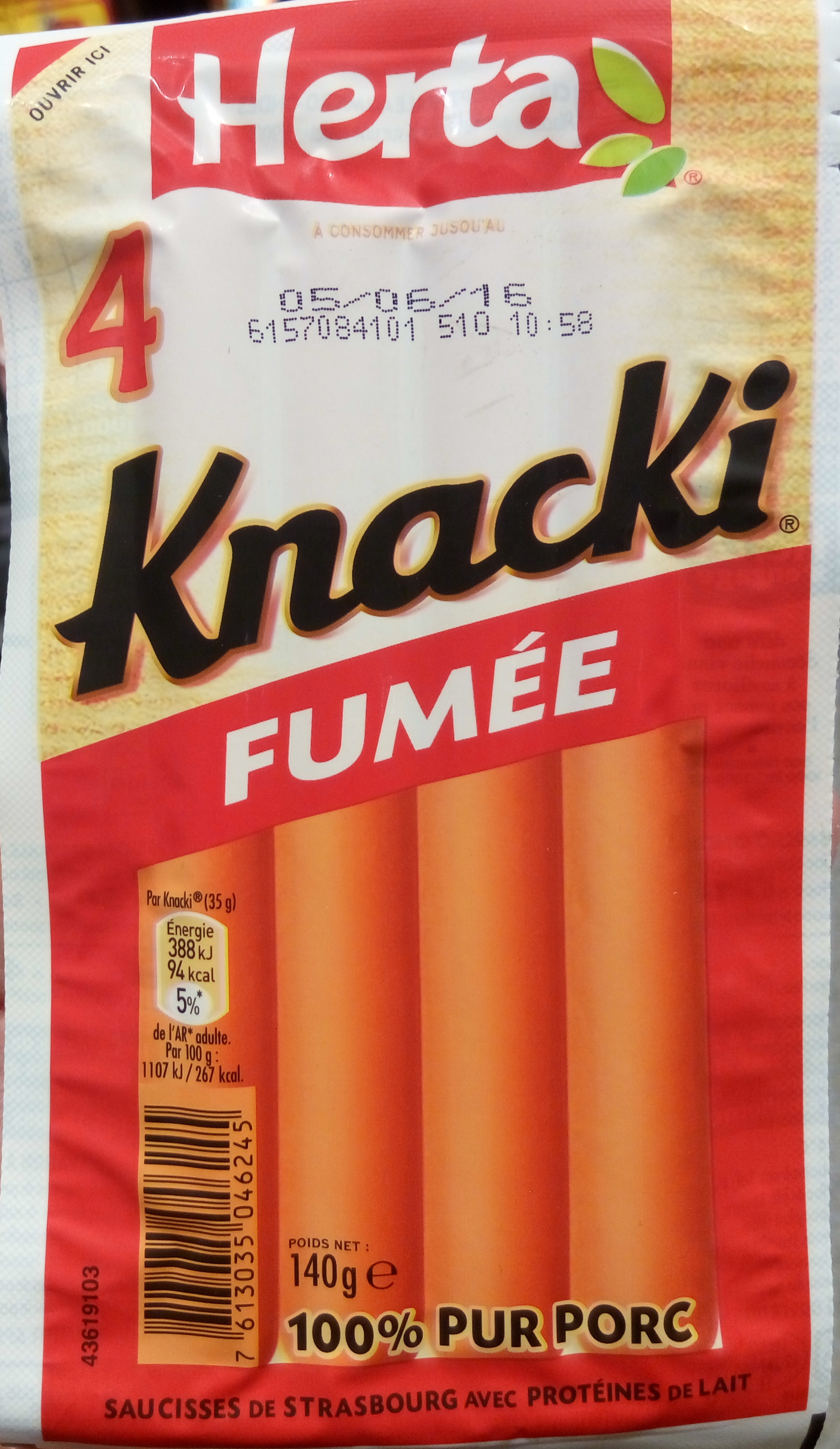 4 Knacki fumée - Product - fr