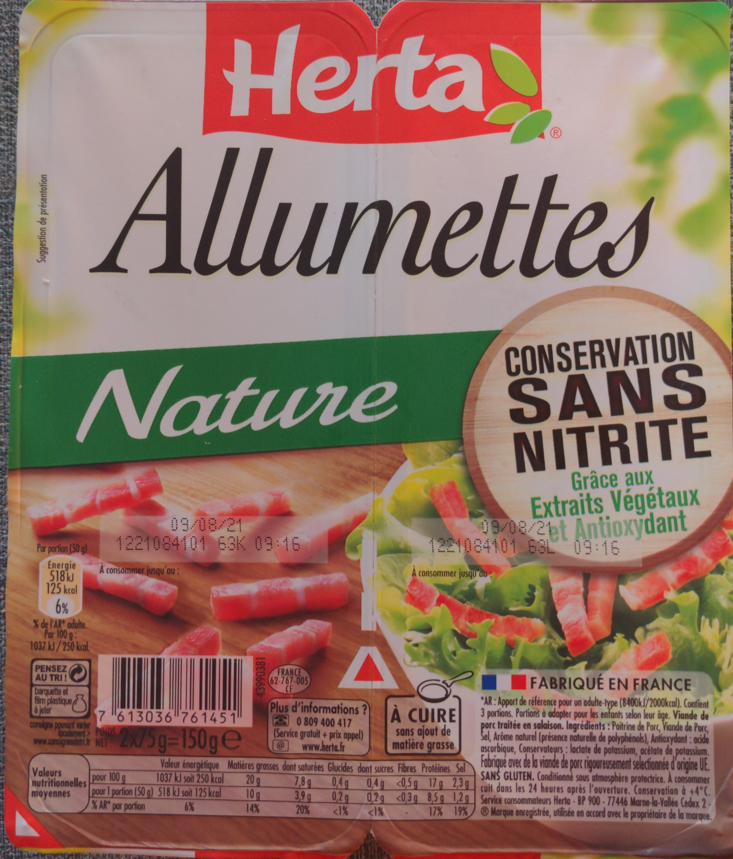 Allumettes nature - Product - fr